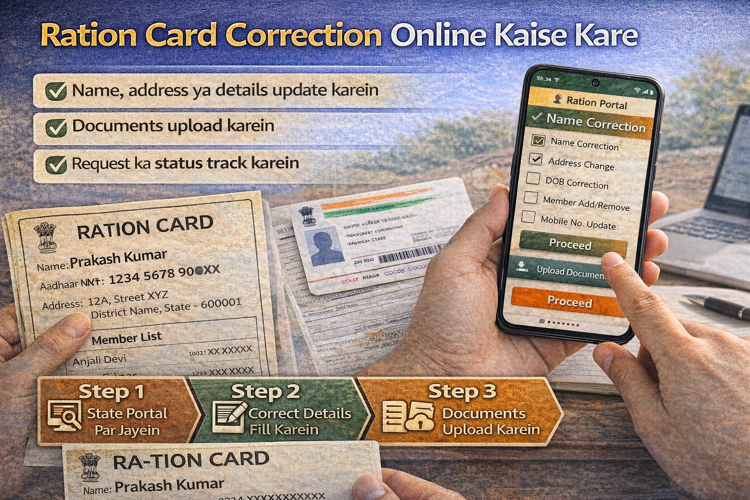 Ration Card Correction Online Kaise Kare